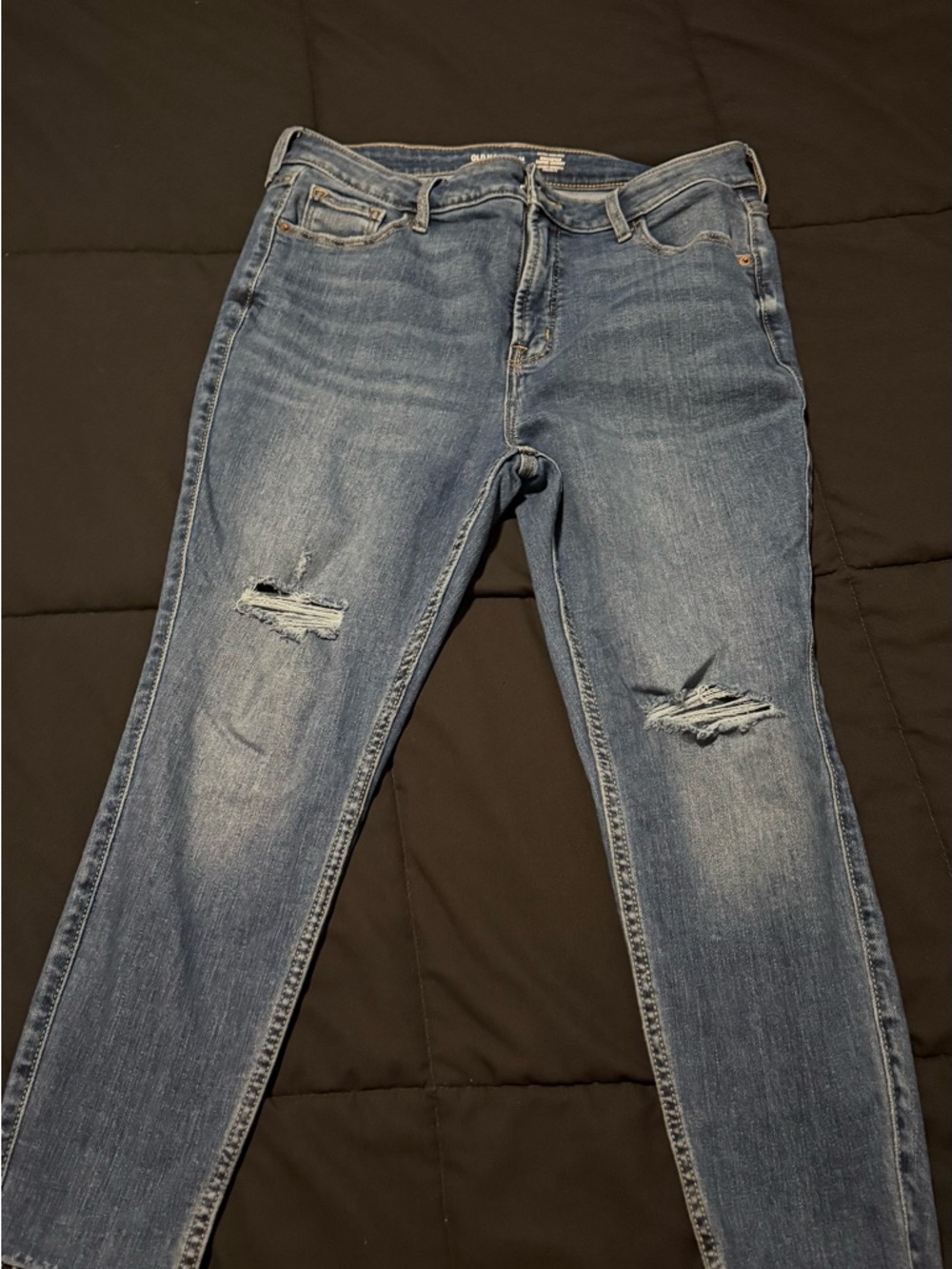 Old Navy Distressed Rockstar Super Skinny Jeans - Extra High Rise size 14 petite